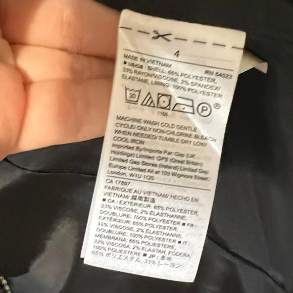 GAP Classic Checked Plaid Blazer - Size 4 - Picture 5 of 5